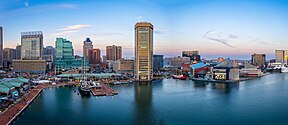 Inner city harbor Baltimore md